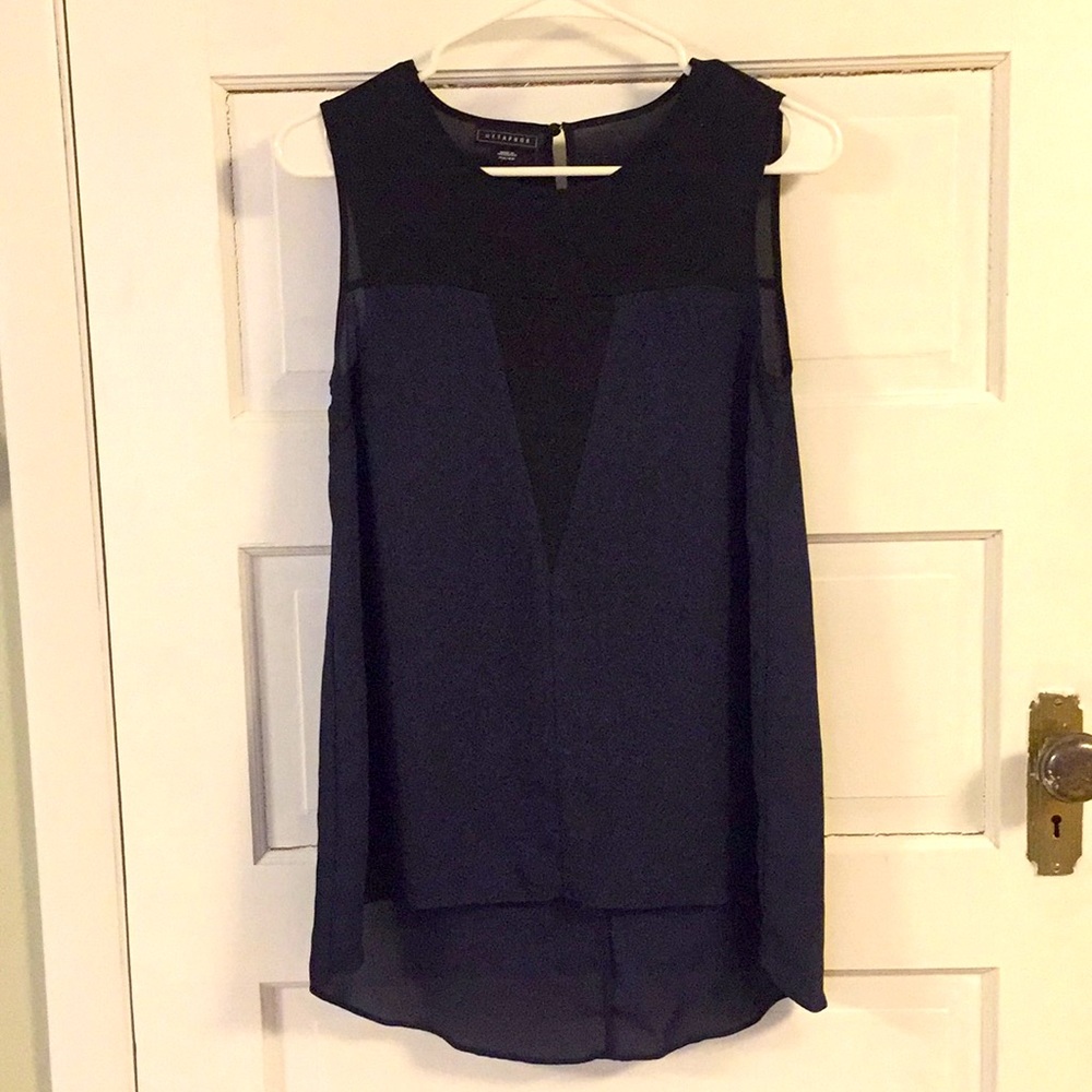 Black and blue tank